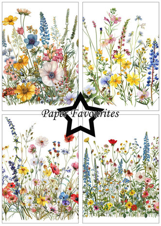 Paper Favourites Wild Flowers A5 Paper Pack (PFA144)