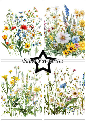 Paper Favourites Wild Flowers A5 Paper Pack (PFA144)