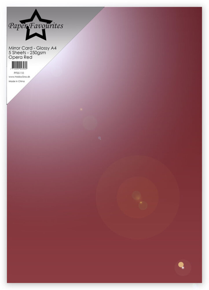 Paper Favourites Opera Red A4 Mirror Card Glossy 250gsm (PFSS110) Paper Favourites Opera Red A4 Mirror Card Glossy 250gsm (PFSS110)