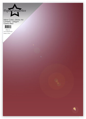 Paper Favourites Opera Red A4 Mirror Card Glossy 250gsm (PFSS110) Paper Favourites Opera Red A4 Mirror Card Glossy 250gsm (PFSS110)