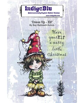 IndigoBlu Dress Up Elf A6 Rubber Stamps (IND1317) IndigoBlu Dress Up Elf A6 Rubber Stamps (IND1317)