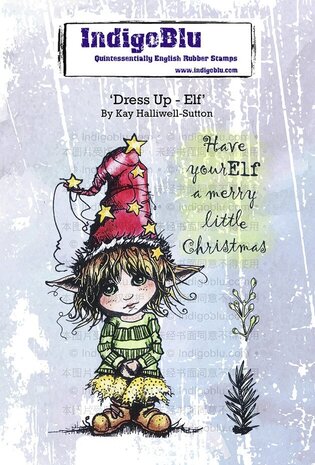 IndigoBlu Dress Up Elf A6 Rubber Stamps (IND1317) IndigoBlu Dress Up Elf A6 Rubber Stamps (IND1317)
