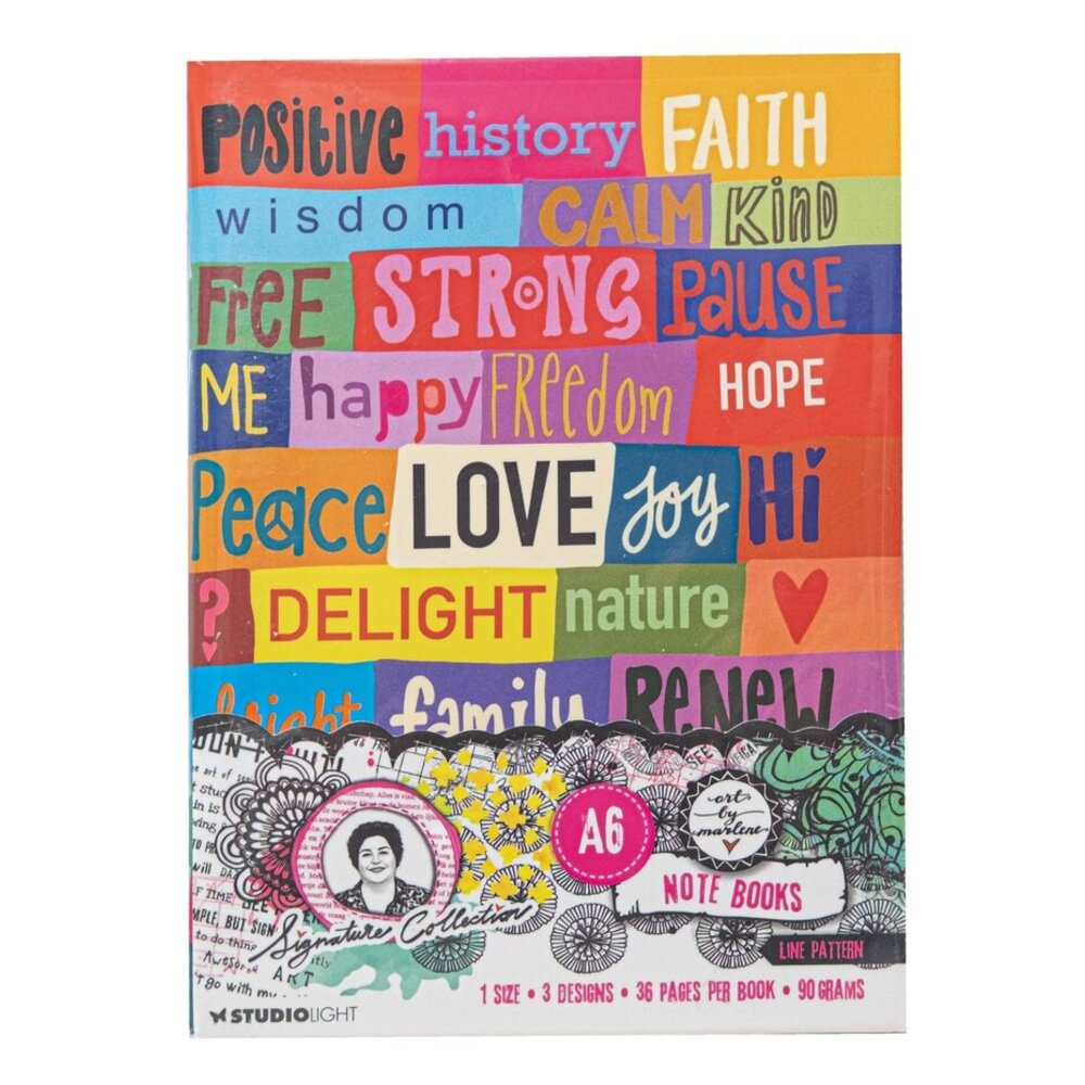 Studio Light Signature Collection A6 Note Books Line Pattern (ABM-SI-N ...