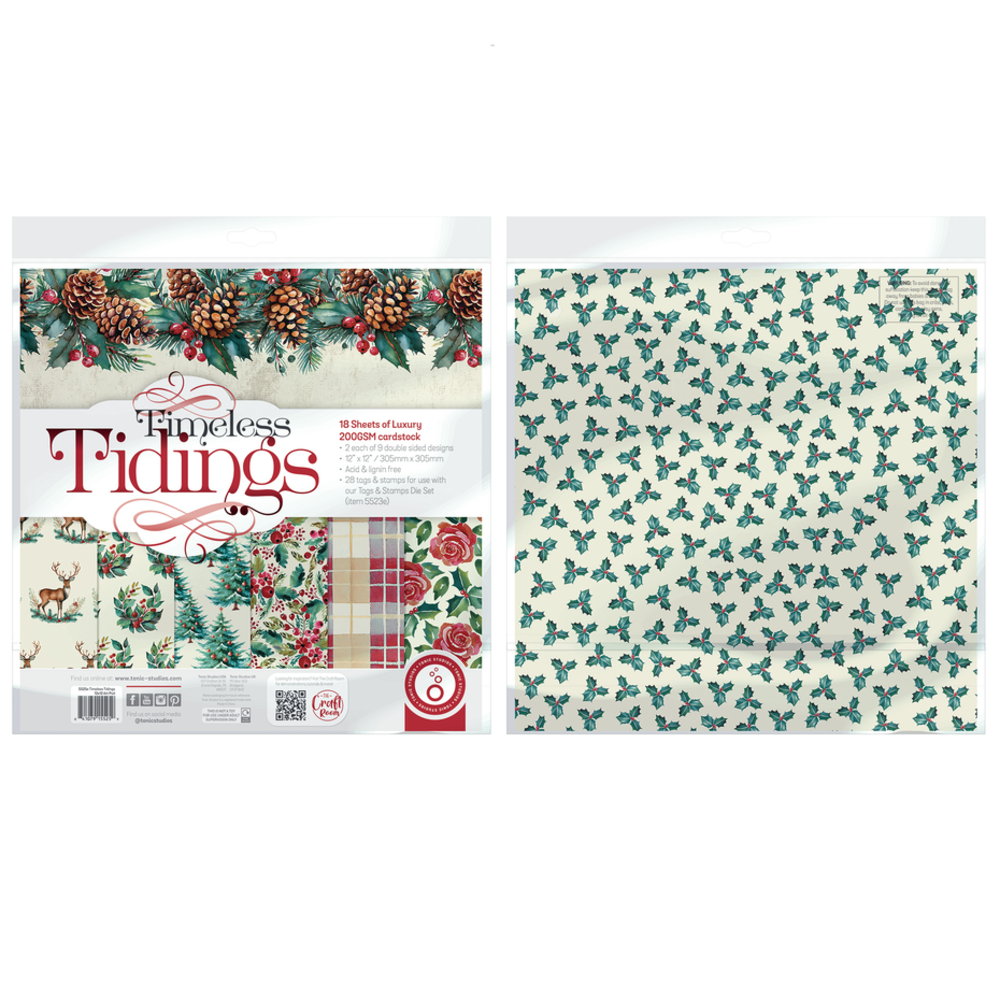 Tonic Studios Timeless Tidings 12x12 Inch Luxury Cardstock (5525E) Tonic Studios Timeless Tidings 12x12 Inch Luxury Cardstock (5525E)