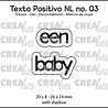 Crealies Texto Positivo Dies Een Baby (POSNL03) Crealies Texto Positivo Dies Een Baby (POSNL03)