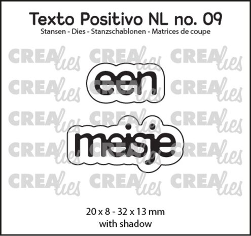 Crealies Texto Positivo Dies Een Meisje (POSNL09) Crealies Texto Positivo Dies Een Meisje (POSNL09)