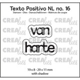Crealies Texto Positivo Dies Van Harte (POSNL16)