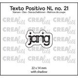 Crealies Texto Positivo Dies Jarig (POSNL21)