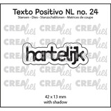Crealies Texto Positivo Dies Hartelijk (POSNL24)