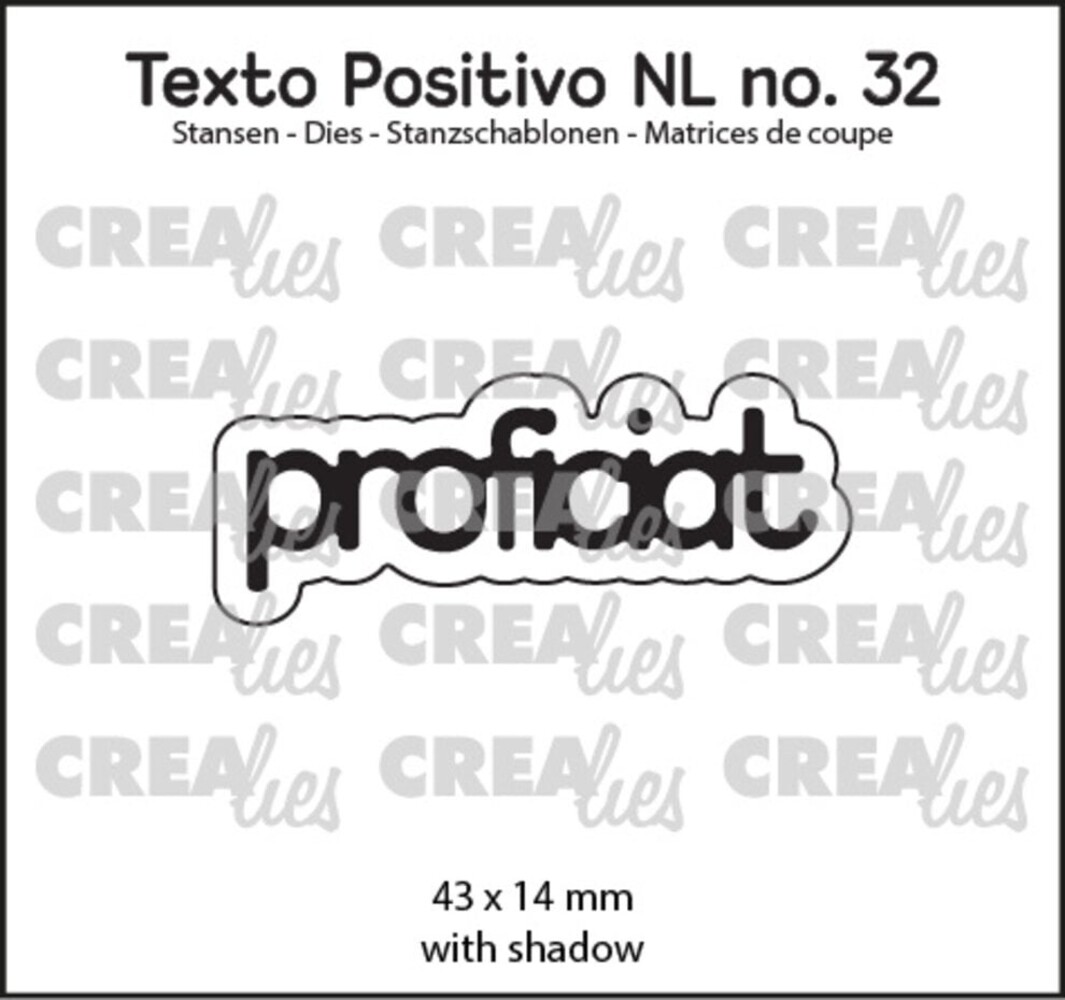 Crealies Texto Positivo Dies Proficiat (POSNL32)