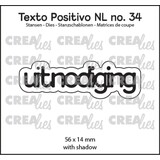Crealies Texto Positivo Dies Uitnodiging (POSNL34)