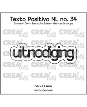 Crealies Texto Positivo Dies Uitnodiging (POSNL34) Crealies Texto Positivo Dies Uitnodiging (POSNL34)