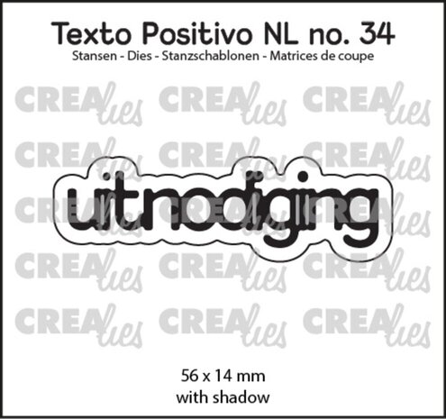 Crealies Texto Positivo Dies Uitnodiging (POSNL34) Crealies Texto Positivo Dies Uitnodiging (POSNL34)