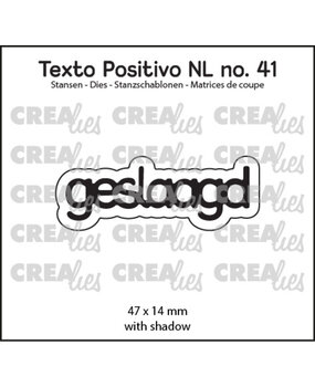 Crealies Texto Positivo Dies Geslaagd (POSNL41)
