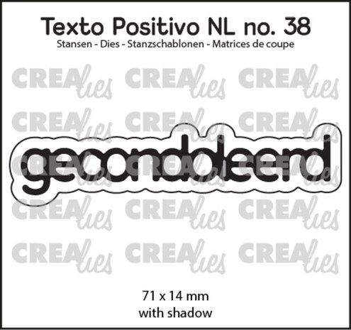 Crealies Texto Positivo Dies Gecondoleerd (POSNL38) Crealies Texto Positivo Dies Gecondoleerd (POSNL38)