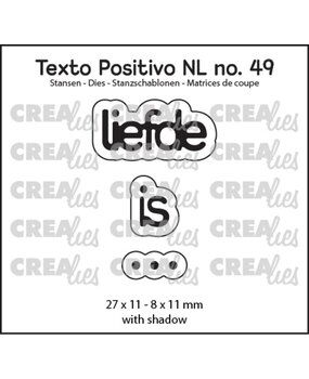 Crealies Texto Positivo Dies Liefde Is... (POSNL49)
