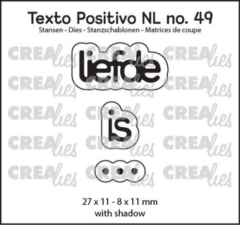 Crealies Texto Positivo Dies Liefde Is... (POSNL49)