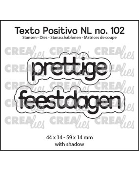 Crealies Texto Positivo Dies Prettige Feestdagen (POSNL102)