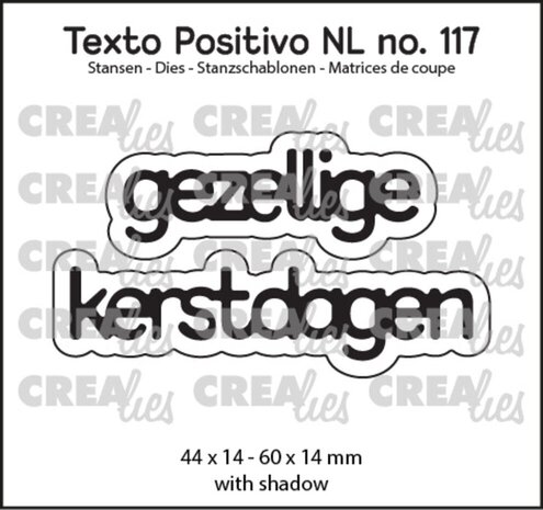 Crealies Texto Positivo Dies Gezellige Kerstdagen (POSNL117) Crealies Texto Positivo Dies Gezellige Kerstdagen (POSNL117)