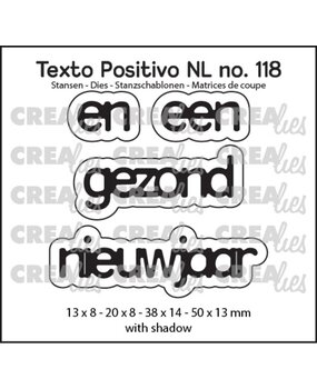Crealies Texto Positivo Dies En Een Gezond Nieuwjaar (POSNL118)