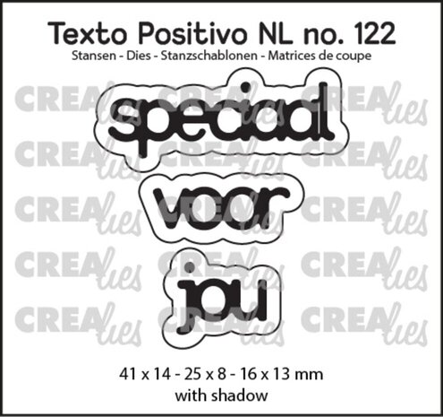 Crealies Texto Positivo Dies Speciaal Voor Jou (POSNL122)