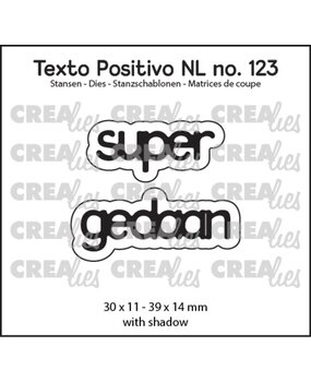 Crealies Texto Positivo Dies Super Gedaan (POSNL123) Crealies Texto Positivo Dies Super Gedaan (POSNL123)