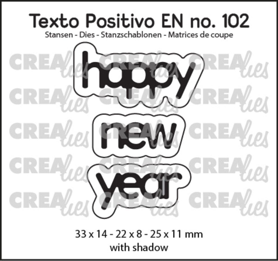 Crealies Texto Positivo Dies Happy New Year (POSEN102) Crealies Texto Positivo Dies Happy New Year (POSEN102)