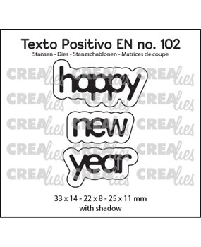 Crealies Texto Positivo Dies Happy New Year (POSEN102) Crealies Texto Positivo Dies Happy New Year (POSEN102)