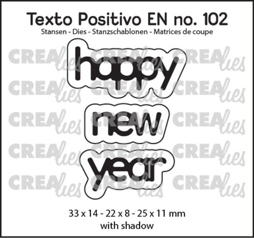 Crealies Texto Positivo Dies Happy New Year (POSEN102) Crealies Texto Positivo Dies Happy New Year (POSEN102)