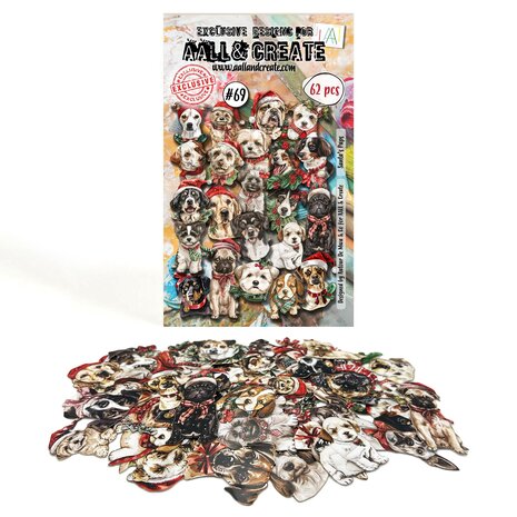 AALL and Create Ephemera Die-cuts Santa's Pups (AALL-EP-069) AALL and Create Ephemera Die-cuts Santa's Pups (AALL-EP-069)