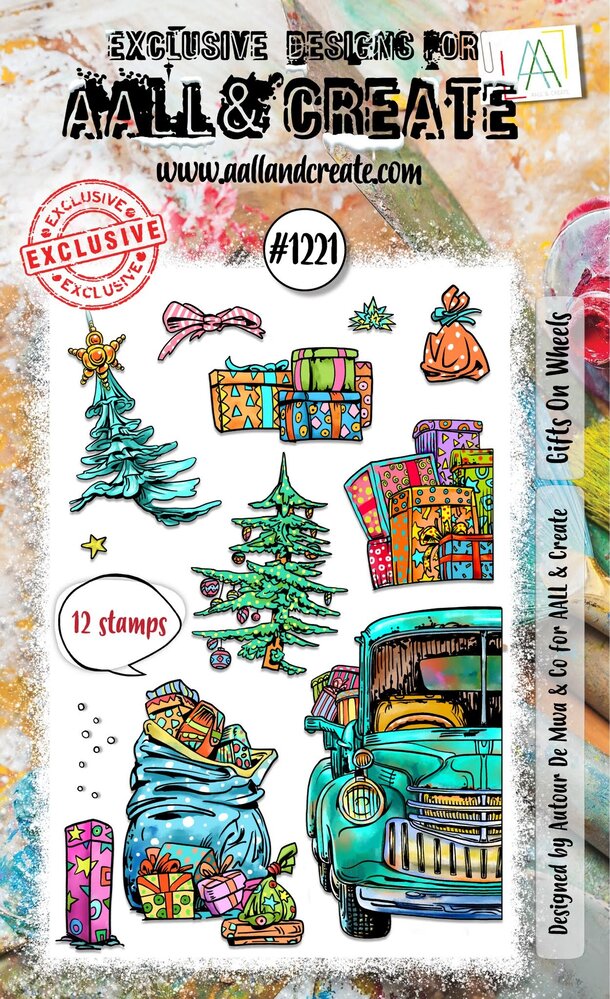 AALL and Create Clear Stamp Set A6 Gifts On Wheels (AALL-TP-1221) AALL and Create Clear Stamp Set A6 Gifts On Wheels (AALL-TP-1221)