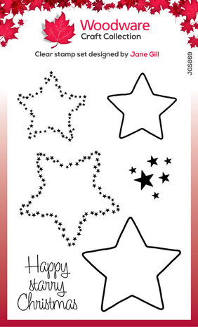 Woodware Paintable Shapes Stars Clear Stamps (JGS869) Woodware Paintable Shapes Stars Clear Stamps (JGS869)