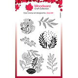 Woodware Paintable Baubles Leafy Fillers Clear Stamps (JGS872)