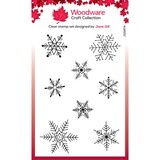 Woodware Paintable Baubles Snowflakes Clear Stamps (JGS874)