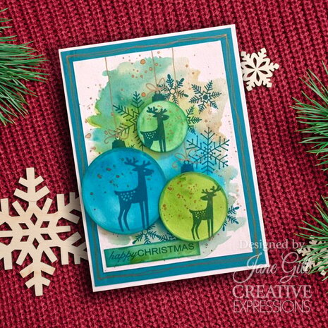 Woodware Paintable Baubles Snowflakes Clear Stamps (JGS874) Woodware Paintable Baubles Snowflakes Clear Stamps (JGS874)