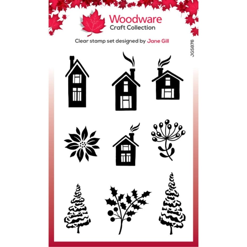 Woodware Paintable Baubles Home Fillers Clear Stamps (JGS876)