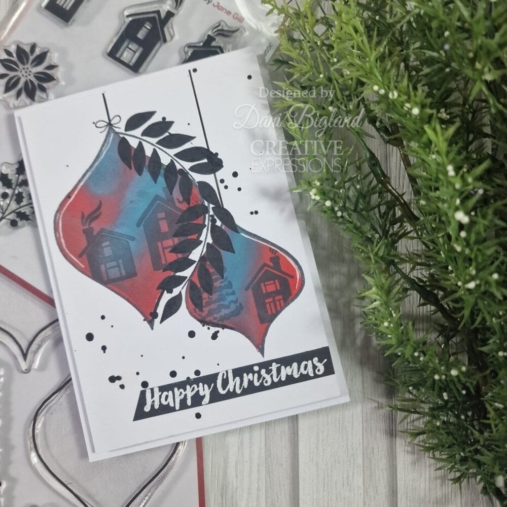 Woodware Paintable Baubles Home Fillers Clear Stamps (JGS876)