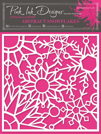 Pink Ink Designs Abstract Snowflakes 7x7 Inch Masking Stencil (PINKST025)