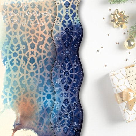 Pink Ink Designs Snowflake Wave 7x7 Inch Masking Stencil (PINKST026) Pink Ink Designs Snowflake Wave 7x7 Inch Masking Stencil (PINKST026)