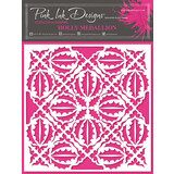 Pink Ink Designs Holly Medallion 7x7 Inch Masking Stencil (PINKST028)