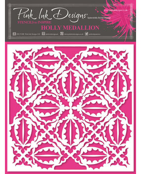 Pink Ink Designs Holly Medallion 7x7 Inch Masking Stencil (PINKST028) Pink Ink Designs Holly Medallion 7x7 Inch Masking Stencil (PINKST028)