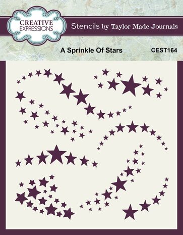 Creative Expressions A Sprinkle Of Stars 6x6 Inch Stencil (CEST164) Creative Expressions A Sprinkle Of Stars 6x6 Inch Stencil (CEST164)