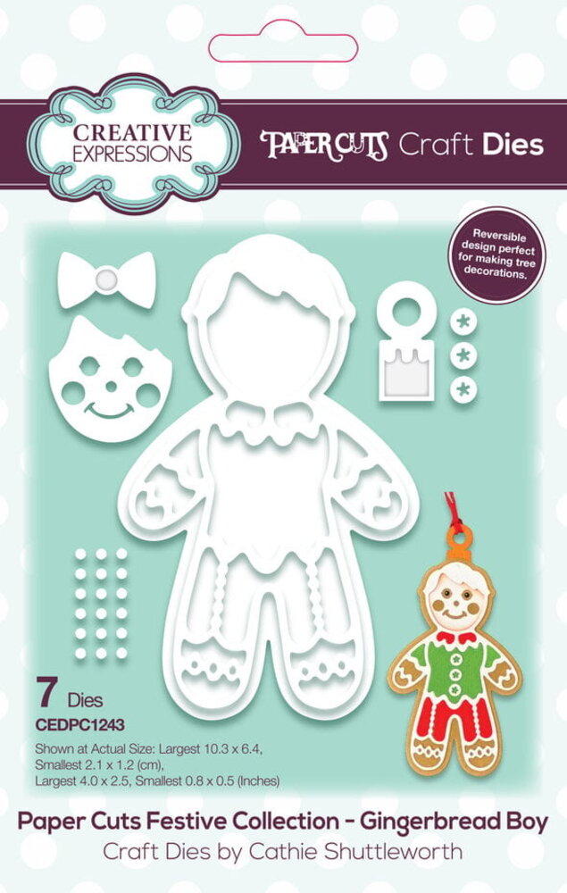 Creative Expressions Cathie Shuttleworth Paper Cuts Die Festive Gingerbread Boy (CEDPC1243)
