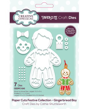 Creative Expressions Cathie Shuttleworth Paper Cuts Die Festive Gingerbread Boy (CEDPC1243) Creative Expressions Cathie Shuttleworth Paper Cuts Die Festive Gingerbread Boy (CEDPC1243)