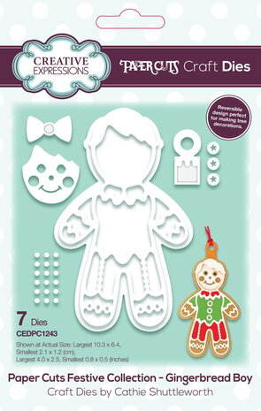 Creative Expressions Cathie Shuttleworth Paper Cuts Die Festive Gingerbread Boy (CEDPC1243)