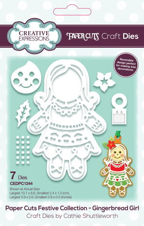 Creative Expressions Cathie Shuttleworth Paper Cuts Die Festive Gingerbread Girl (CEDPC1244) Creative Expressions Cathie Shuttleworth Paper Cuts Die Festive Gingerbread Girl (CEDPC1244)
