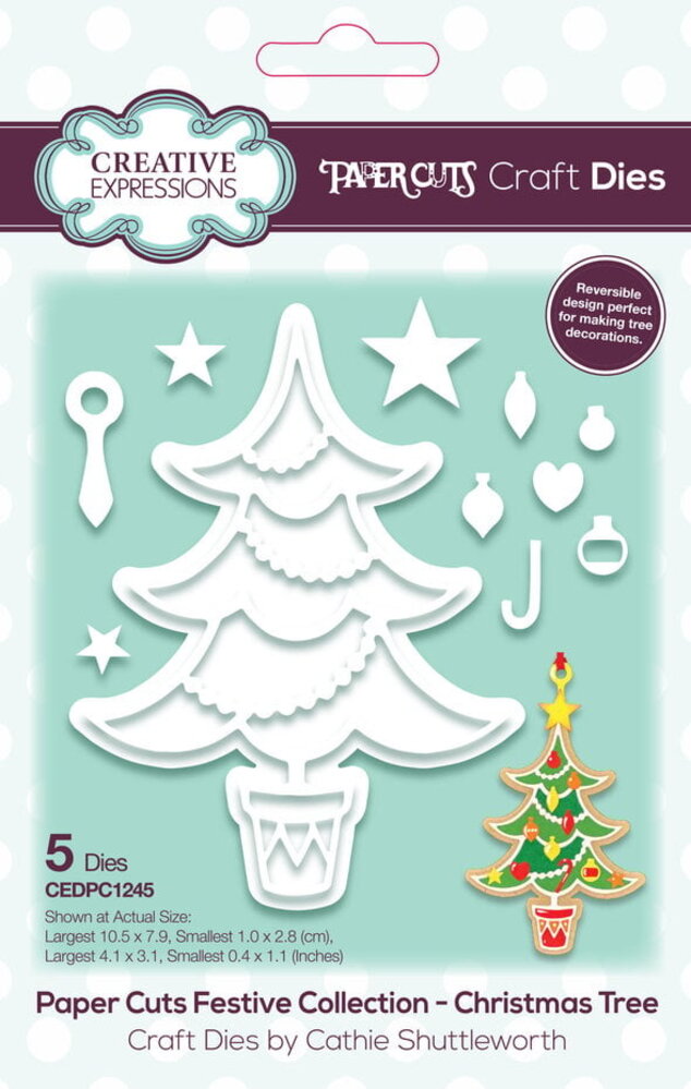 Creative Expressions Cathie Shuttleworth Paper Cuts Die Festive Christmas Tree (CEDPC1245) Creative Expressions Cathie Shuttleworth Paper Cuts Die Festive Christmas Tree (CEDPC1245)
