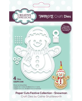 Creative Expressions Cathie Shuttleworth Paper Cuts Die Festive Snowman (CEDPC1246) Creative Expressions Cathie Shuttleworth Paper Cuts Die Festive Snowman (CEDPC1246)