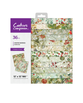 Crafter's Companion Winter Berries 12x12 Inch Paper Pad (CC-PAD12-WIBE) Crafter's Companion Winter Berries 12x12 Inch Paper Pad (CC-PAD12-WIBE)