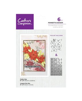 Crafter's Companion Poinsettia Season 3D Embossing Folder & Die (CC-3DEF9-MD-POSE)